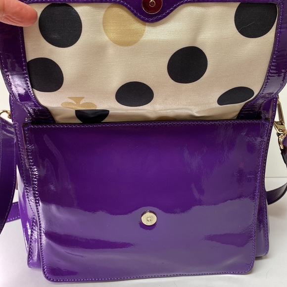 Kate Spade ♠️♠️♠️ Rare Camilla Street Purple Squared Cross Body Purse, Handbag - Picture 6 of 17